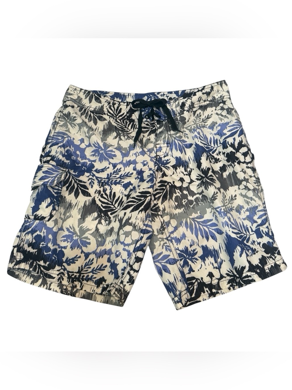 Kanu Surf Oceanside 9” Classic Board Shorts Tropical Hibiscus Print Women’s Sz 6